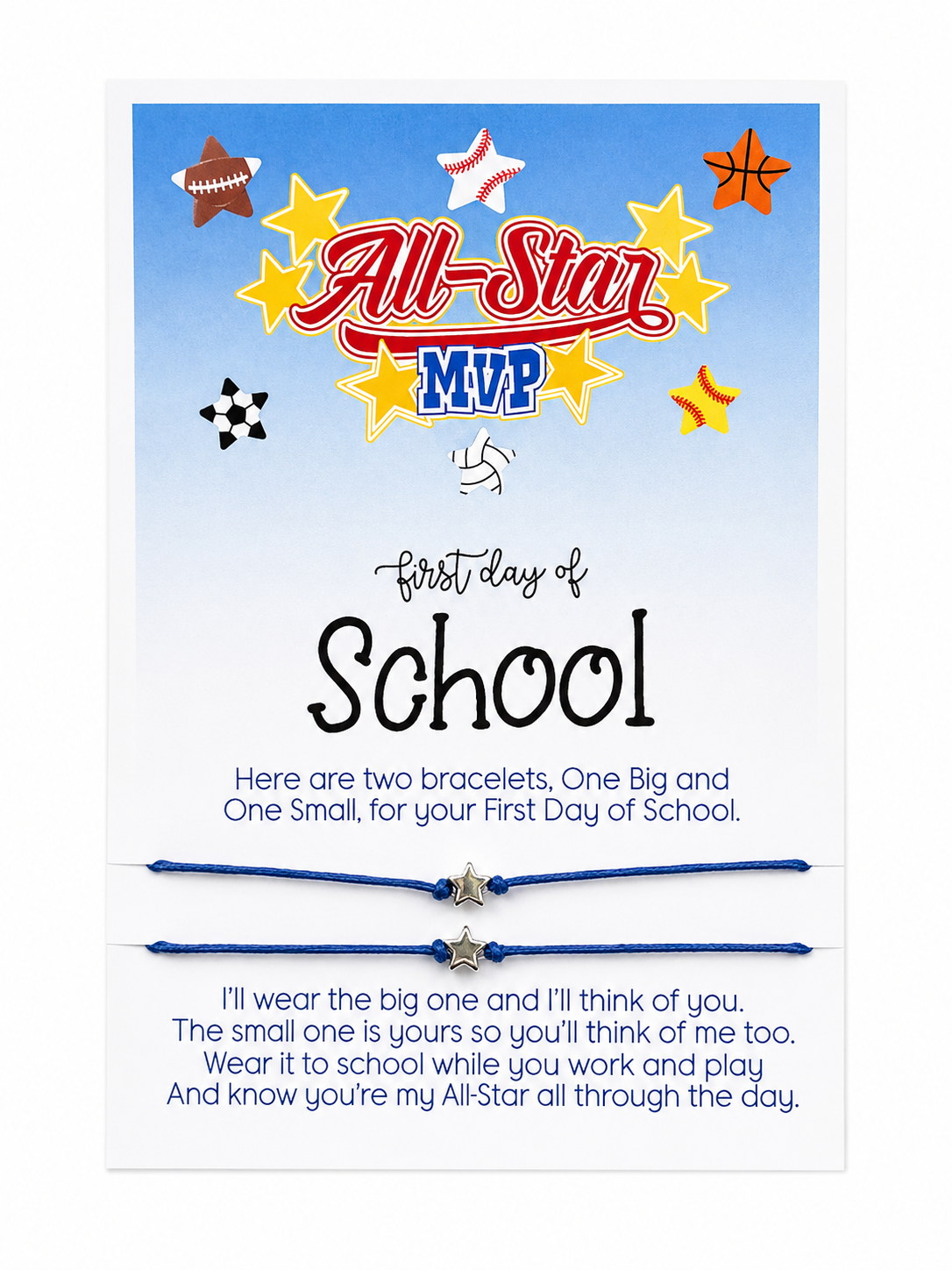 Back To School Wish Bracelet Set- All-Star