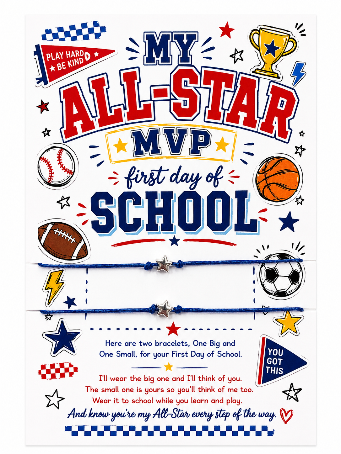 Back To School Wish Bracelet Set- My All-Star