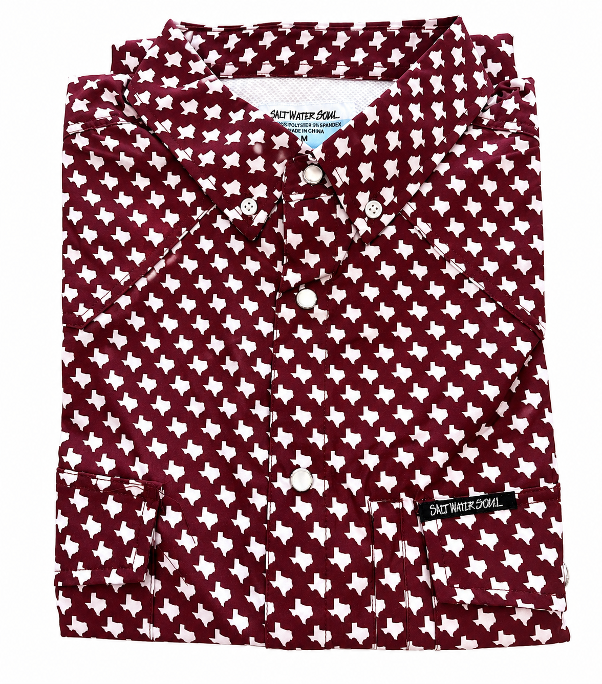 The Maroon Pearl Snap Fishing Shirt