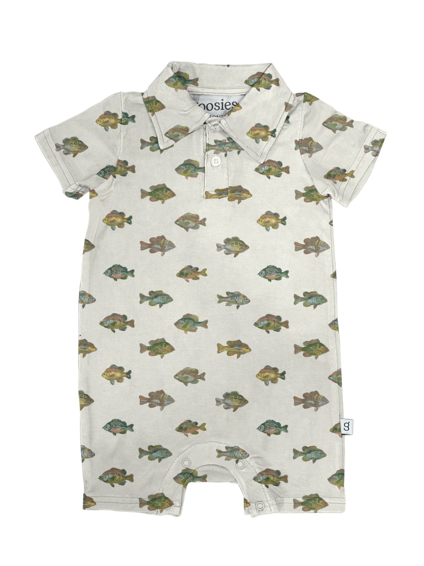 Lake Fish - Short Sleeve Polo Romper