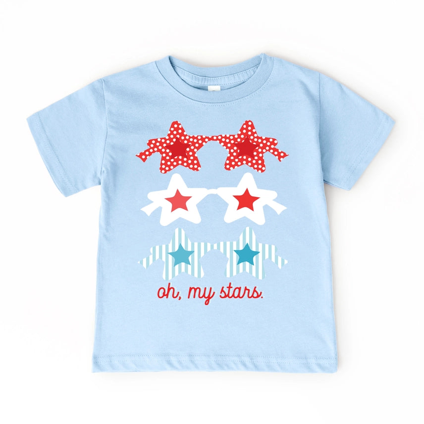 Patriotic Sunnies Tee - Light Blue
