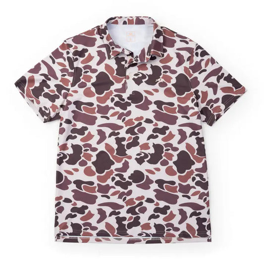 Boone Vintage Camo Golf Polo - Adults