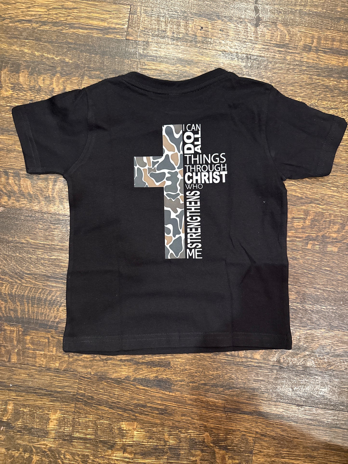 Camo Cross I Can Do All Things Tee