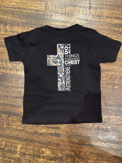 Camo Cross I Can Do All Things Tee