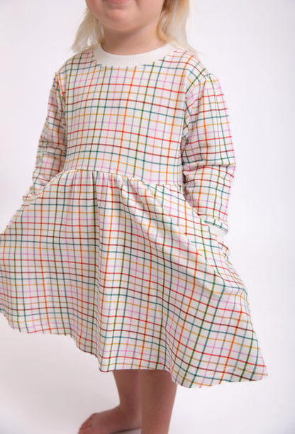 AJ Plaid Sweatshirt Dress
