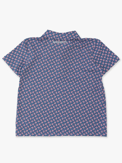Boys Home Run Knit Short Sleeve Performance Polo
