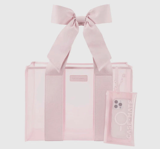 Case-Mate Ballet Pink Bow Jelly Tote Bag