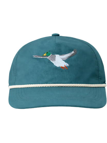 Flying Mallard Duck Hat in Teal