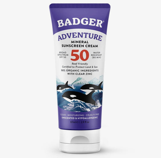 Badger Mineral Sunscreen Cream Spf 50, Zinc Oxide Sun Care