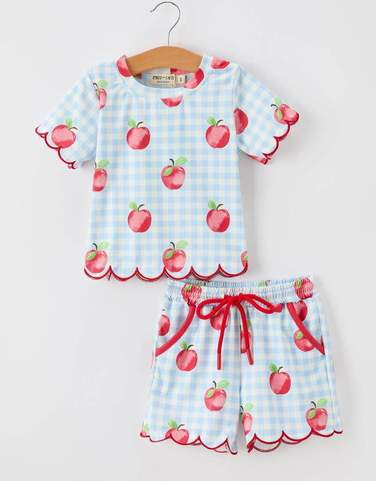 Apple Plaid Shorts Set