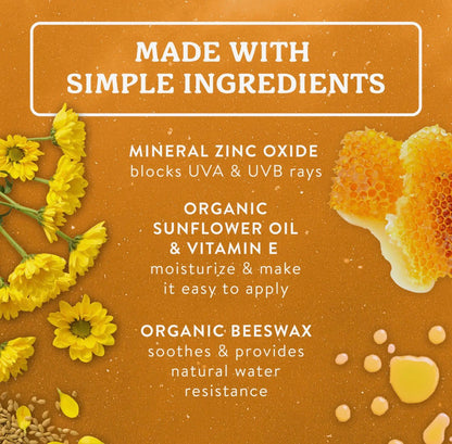 Badger Kids Mineral Sunscreen Face Stick Spf 35