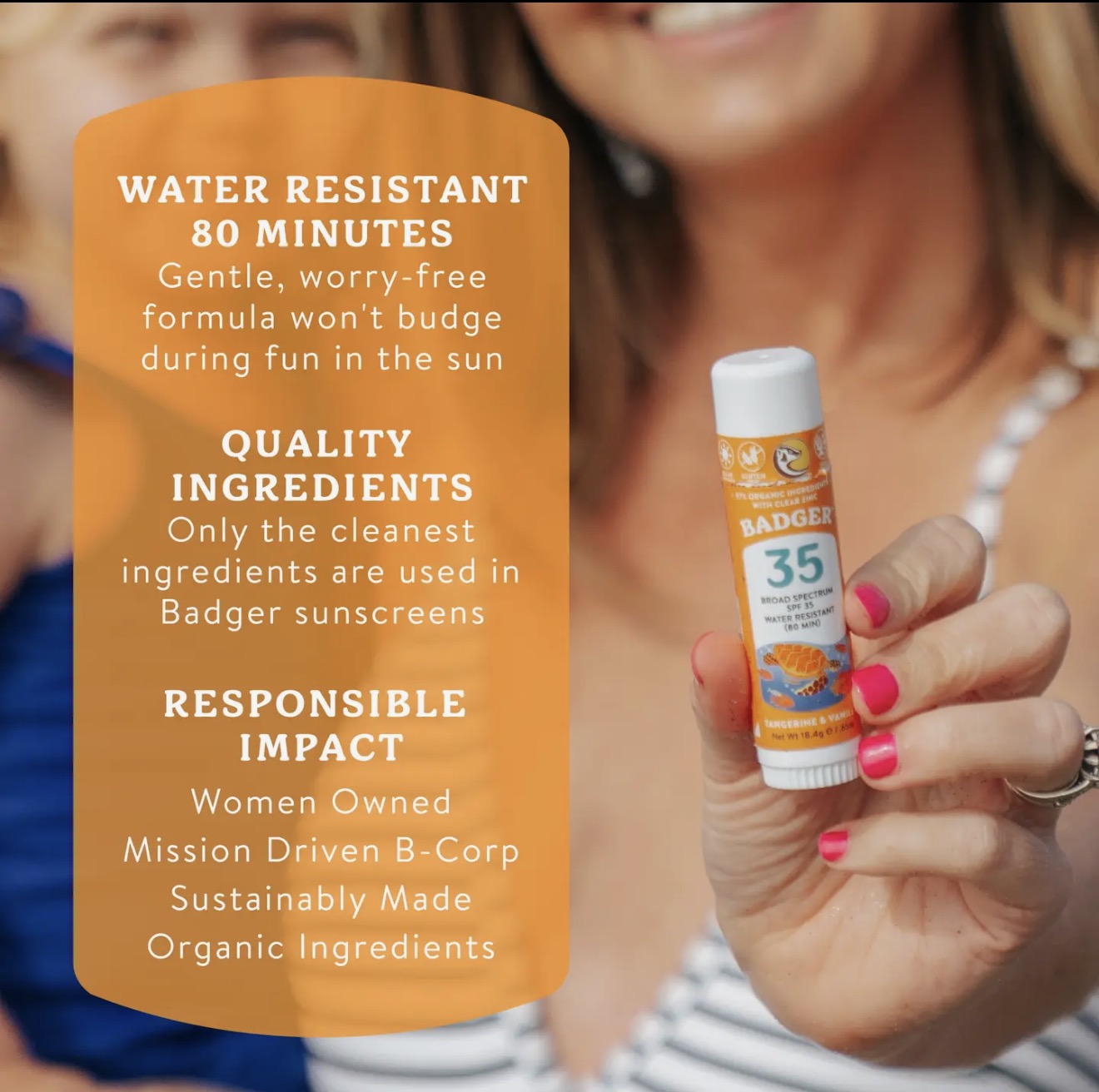 Badger Kids Mineral Sunscreen Face Stick Spf 35