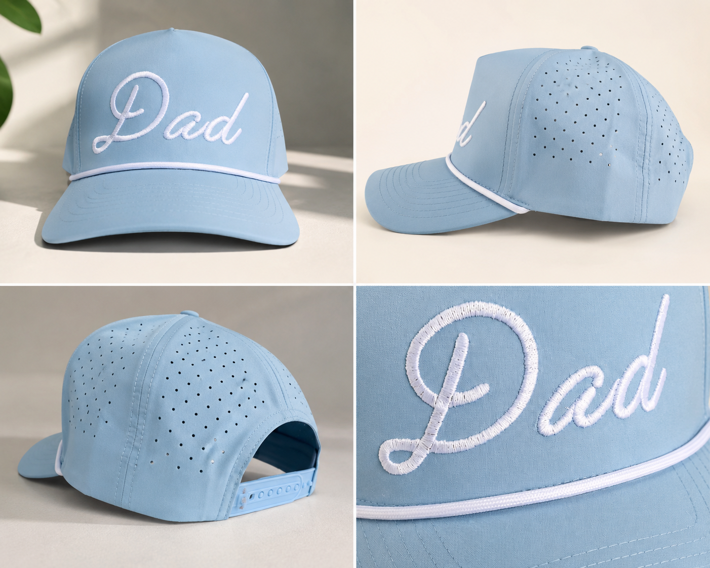 Dad Trucker Hat - Light Blue Performance