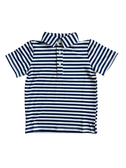 Performance Polo- Navy & Light Blue