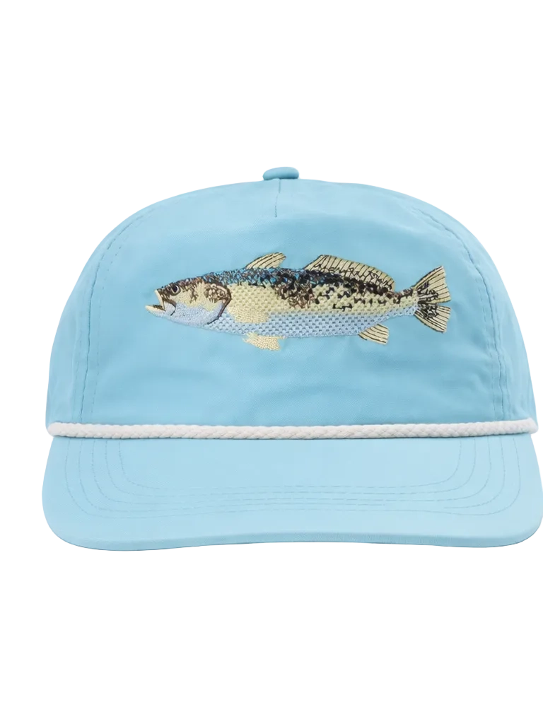 Speckled Trout Rope Cap in Aqua