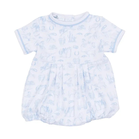 Wild West Toile Bubble - Light Blue