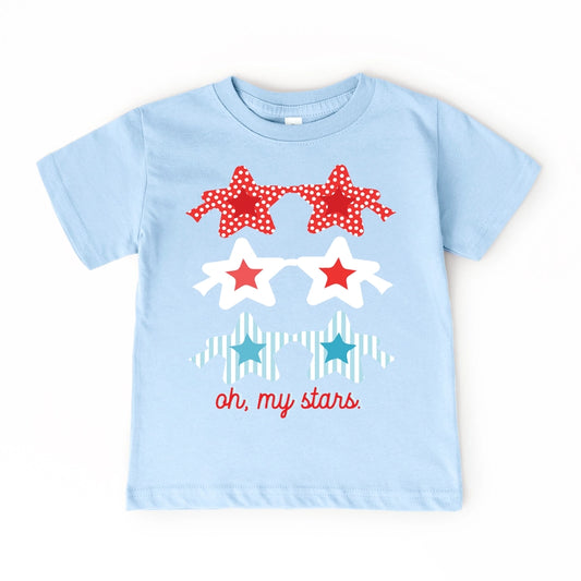 Patriotic Sunnies Tee - Light Blue