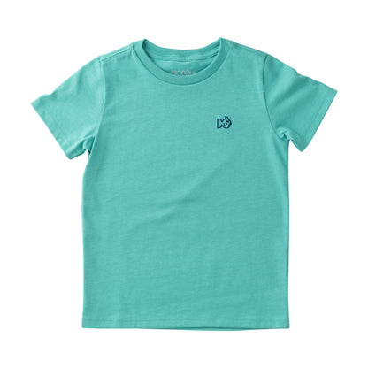 Kids' Short Sleeve Cotton T-shirt in Marine Green