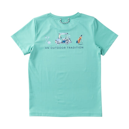 Kid's Pro Performance Short Sleeve T-shirt in Marine Green