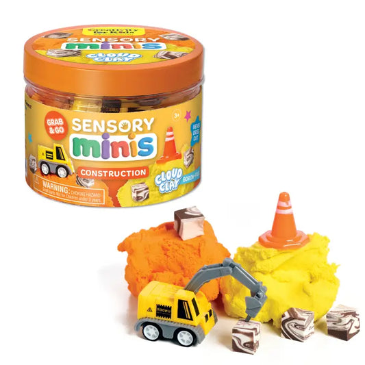 Sensory Mini Play Kit Jar with Cloud Clay: Construction