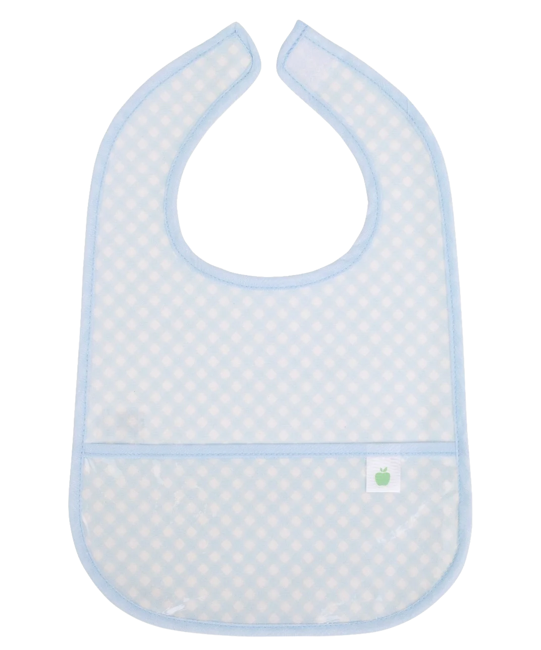 The Wipe It Bib in Blue Gingham