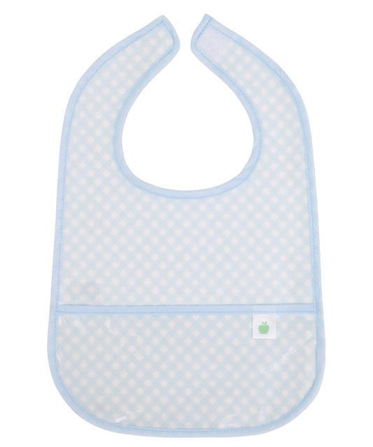 The Wipe It Bib in Blue Gingham