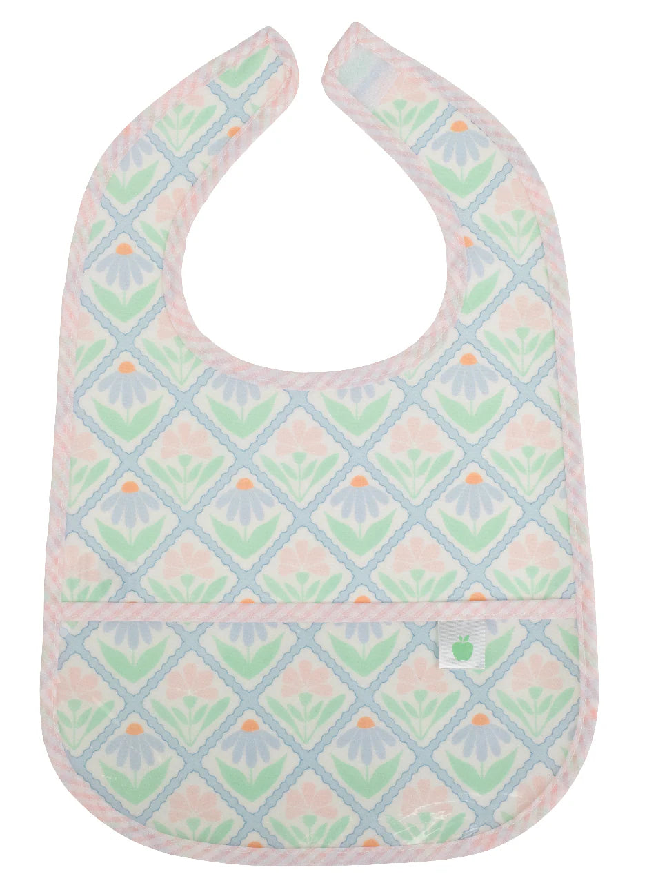 The Wipe It Bib in Pastel Floral
