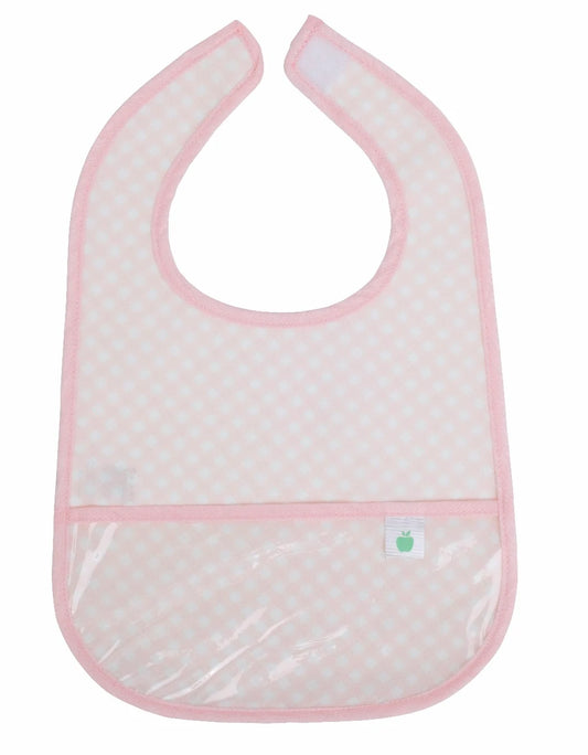 The Wipe It Bib in Pink Gingham